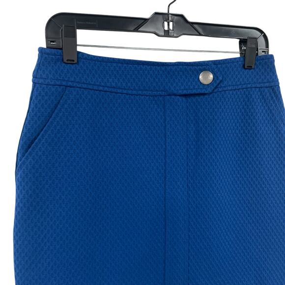Banana Republic Factory Jacquard Knit Straight Fit Mini Skirt Blue Womens 6 - Picture 2 of 5